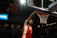 ATLANTA - MAY 11:  LeBron James #23 of the Cleveland Cavaliers dunks against the Atlanta Hawks during Game Four of the Eastern Conference Semifinals during the 2009 NBA Playoffs at Philips Arena on May 11, 2009 in Atlanta, Georgia.  NOTE TO USER: User expressly acknowledges and agrees that, by downloading and/or using this Photograph, user is consenting to the terms and conditions of the Getty Images License Agreement.  (Photo by Andy Lyons/Getty Images)