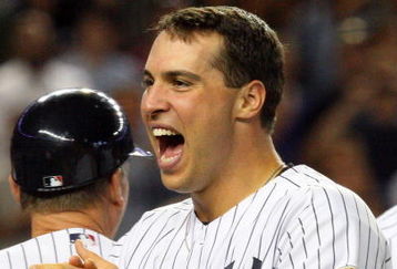 NEW YORK - JULY 20:  Mark Teixeira #25 of the New York Yankees celebrates after defeating the Baltimore Orioles on July 20, 2009 at Yankee Stadium in the Bronx borough of New York City. The Yankees defeated the Orioles 2-1.  (Photo by Jim McIsaac/Getty Images)
