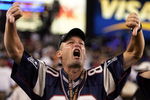 FOXBORO, MA - SEPTEMBER 8:  A fan of the New England Patriots boos the Oakland Raiders before their 2005 NFL opening game at Gillette Stadium on September 8, 2005 in Foxboro, Massachusetts.  (Photo by Nick Laham/Getty Images)