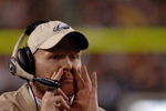 Philadelphia Eagles secondary coach Sean McDermott directs the defense  against the Dallas Cowboys November 14, 2005 at Lincoln Financial Field in Philadelphia.  The Cowboys defeated the Eagles 21 - 20.  (Photo by Al Messerschmidt/Getty Images)