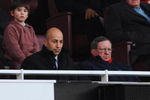 LONDON - DECEMBER 06:  New Arsenal Chief Executive Ivan Gazidis (L) and chairman Peter Hill-Wood look on during the Barclays Premier League match between Arsenal and Wigan Athletic at the Emirates Stadium on December 6, 2008 in London, England.  (Photo by Shaun Botterill/Getty Images)