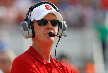 CHESTNUT HILL - SEPTEMBER 8:  Coach Tom O'Brien of the North Carolina Wolfpack watches the game against the Boston College Eagles at Alumni Stadium September 8, 2007 in Chestnut Hill, Massachusetts. (Photo by Jim Rogash/Getty Images)