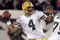 PHILADELPHIA - NOVEMBER 27:  Quarterback Brett Favre #4 of the Green Bay Packers throws a pass against the Philadelphia Eagles during their game on November 27, 2005 at Lincoln Financial Field in Philadelphia, Pennsylvania. The Eagles defeated the Packers 19-14.  (Photo by Jim McIsaac/Getty Images) 