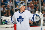 BUFFALO, NY - MARCH 27:  Justin Pogge #1 of the Toronto Maple Leafs looks on during the game against the Buffalo Sabres on March 27, 2009 at HSBC Arena in Buffalo, New York. (Photo by Rick Stewart/Getty Images)