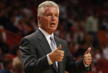 MIAMI - MARCH 18:  Head coach Brian Hill of the Orlando Magic calls a play during the game against the Miami Heat at American Airlines Arena on March 18, 2007 in Miami, Florida.  The Magic won 97-83.  NOTE TO USER: User expressly acknowledges and agrees that, by downloading and/or using this Photograph, user is consenting to the terms and conditions of the Getty Images License Agreement. (Photo by Doug Benc/Getty Images)