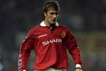 25 Aug 1999:  David Beckham of Man United in action during the match between Coventry City and Manchester United in the FA Carling Premiership at Highfield Road, Coventry. Manchester United won the game 2-1. \ Mandatory Credit: Phil Cole /Allsport