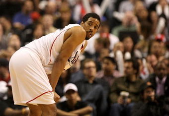 PHILADELPHIA - APRIL 30:  Andre Miller #7 of the Philadelphia 76ers looks to the bench against the Orlando Magic during Game Six of the Eastern Conference Quarterfinals at Wachovia Center on April 30, 2009 in Philadelphia, Pennsylvania. NOTE TO USER: User expressly acknowledges and agrees that, by downloading and or using this photograph, User is consenting to the terms and conditions of the Getty Images License Agreement.  (Photo by Nick Laham/Getty Images)