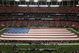 ATLANTA, GA - SEPTEMBER 7:  General view as an American Flag spans the field as the Atlanta Falcons host the Detroit Lions at the Georgia Dome on September 7, 2008 in Atlanta, Georgia.  (Photo by Al Messerschmidt/Getty Images)
