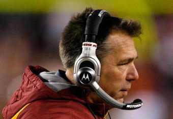 LANDOVER, MD - DECEMBER 21:  Head coach Jim Zorn of the Washington Redskins during the game against the Philadelphia Eagles on December 21, 2008 at FedEx Field in Landover, Maryland.  (Photo by Kevin C. Cox/Getty Images)