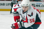 PHILADELPHIA - OCTOBER 1: Chris Bourque #56 of the Washington Capitals skates against the Philadelphia Flyers at the Wachovia Center October 1, 2008 in Philadelphia, Pennsylvania. The Flyers defeated the Capitals 2-1. (Photo by Jim McIsaac/Getty Images) 