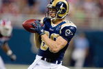 ST. LOUIS, MO - SEPTEMBER 28: Drew Bennett #83 of the St. Louis Rams catches the pass during the game against the Buffalo Bills at the Edward Jones Dome on September 28, 2008 in St. Louis, Missouri. (Photo by Dilip Vishwanat/Getty Images)