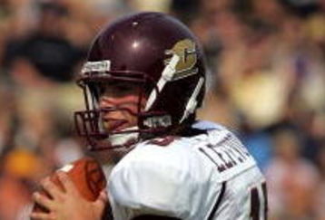 WEST LAFAYETTE, IN - SEPTEMBER 20:  Quarterback Dan LeFevour #13 of the Central Michigan Chippewas during play against the Purdue Boilermakers at Ross-Ade Stadium on September 20, 2008 in West Lafayette, Indiana.  (Photo by Ronald Martinez/Getty Images)