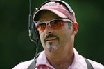 FT. WORTH, TX - MAY 30: CBS Sports golf analyst David Feherty wears a pink outfit in support of Amy Mickelson and breast cancer research during the third round of the Crowne Plaza Invitational at Colonial Country Club on May 30, 2009 in Ft. Worth, Texas. (Photo by Hunter Martin/Getty Images)