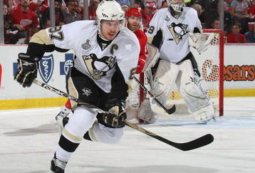 DETROIT - JUNE 12: Sidney Crosby #87 of the Pittsburgh Penguins skates against the Detroit Red Wings during Game Seven of the 2009 NHL Stanley Cup Finals at Joe Louis Arena on June 12, 2009 in Detroit, Michigan. (Photo by Bruce Bennett/Getty Images)