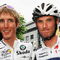 MARTIGNY, SWITZERLAND - JULY 21:  Andy Schleck (l) of Luxembourg and Team Saxo Bank arrives at the start with team mate and brother Frank on stage 16 of the 2009 Tour de France from Martigny to Bourg-Saint-Maurice on July 21, 2009 in Martigny, Switzerland.  (Photo by Bryn Lennon/Getty Images)