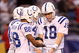 SAN DIEGO - JANUARY 03:  Wide receiver Marvin Harrison #88 of the Indianapolis Colts warms up with quaterback Peyton Manning #18 prior to the AFC Wild Card Game against the San Diego Chargers on January 3, 2009 at Qualcomm Stadium in San Diego, California.  (Photo by Stephen Dunn/Getty Images)