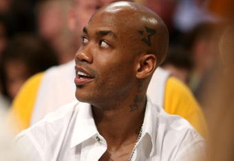 LOS ANGELES, CA - JUNE 07:  Stephon Marbury of the Boston Celtics attends Game Two of the 2009 NBA Finals between the Los Angeles Lakers and the Orlando Magic at Staples Center on June 7, 2009 in Los Angeles, California. NOTE TO USER: User expressly acknowledges and agrees that, by downloading and or using this photograph, User is consenting to the terms and conditions of the Getty Images License Agreement.  (Photo by Stephen Dunn/Getty Images)