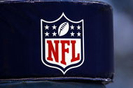 DALLAS - SEPTEMBER 15: The NFL logo on the goal post during a game between the Philadelphia Eagles and the Dallas Cowboys at Texas Stadium on September 15, 2008 in Irving, Texas. (Photo by Ronald Martinez/Getty Images)