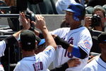 NEW YORK - JULY 12:  Gary Sheffield #10 of the New York Mets celebrates after scoring a run against the Cincinnati Reds on July 12, 2009 at Citi Field in the Flushing neighborhood of the Queens borough of New York City.  (Photo by Jim McIsaac/Getty Images)