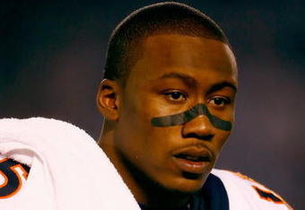 SAN DIEGO - DECEMBER 28:  Brandon Marshall #15 of the Denver Broncos before the NFL game against the San Diego Chargers at Qualcomm Stadium on December 28, 2008 in San Diego, California. The Chargers defeated the Broncos 52--21.  (Photo by Jeff Gross/Getty Images)