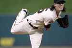 ST LOUIS, MO - JULY 14: National League All-Star Tim Lincecum of the San Francisco Giants pitches against the American League All-Star of the during the 2009 MLB All-Star Game at Busch Stadium on July 14, 2009 in St Louis, Missouri. (Photo by: Pool/Getty Images)
