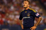 EAST RUTHERFORD, NJ - JULY 16:  David Beckham #23 of the LA Galaxy looks on against the New York Red Bulls at Giants Stadium in the Meadowlands on July 16, 2009 in East Rutherford, New Jersey. Galaxy defeat the Red Bulls 3-1  (Photo by Mike Stobe/Getty Images for New York Red Bull)