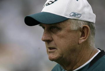 PHILADELPHIA - SEPTEMBER 21: Defensive coordinator Jim Johnson of the Philadelphia Eagles walks off the field during pre-game warmups before their game against the Pittsburgh Steelers on September 21, 2008 at Lincoln Financial Field in Philadelphia, Pennsylvania. (Photo by Chris Gardner/Getty Images)