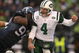 SEATTLE - DECEMBER 21:  Quarterback Brett Favre #4 of the New York Jets is hit after passing by Brandon Mebane #92 of the Seattle Seahawks on December 21, 2008 at Qwest Field in Seattle, Washington. The Seahawks defeated the Jets 13-3.(Photo by Otto Greule Jr/Getty Images)