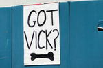 JACKSONVILLE, FL - SEPTEMBER 16:  Jags fans taunt the Atlanta Falcons with a sign in reference to Falcons quarterback Michael Vick while facing the Jacksonville Jaguars at Alltel Stadium September 16, 2007 in Jacksonville, Florida. The Jaguars defeated the Falcons 13-7.  (Photo by Doug Benc/Getty Images)