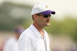 MANKATO, MN - AUGUST 2:  Head coach Brad Childress of the Minnesota Vikings looks on in afternoon practice during 2006 Training Camp on August 2, 2006 at Minnesota State University in Mankato, Minnesota. (Photo by David Sherman/Getty Images)