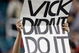 ATLANTA - DECEMBER 10:  A man holds up a sign in support of Michael Vick formerly of the Atlanta Falcons during the game against the New Orleans Saints on December 10, 2007 at the Georgia Dome in Atlanta, Georgia.  The Saints defeated the Falcons 34-14.  (Photo by Chris Graythen/Getty Images)