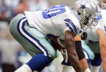 IRVING - AUGUST 28:  Martellus Bennett #80 of the Dallas Cowboys gets ready on the line during a preseason game against the Minnesota Vikings on August 28, 2008 at Texas Stadium in Irving, Texas.  The Cowboys won 16-10.  (Photo by Brian Bahr/Getty Images) 