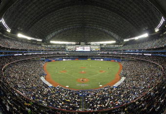 TORONTO - APRIL 6:  A general view of the Opening Day game between the Toronto Blue Jays and the Detroit Tigers at the Rogers Centre April 6, 2009 in Toronto, Ontario.(Photo by: Dave Sandford/Getty Images)