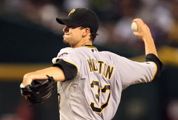 PHOENIX - JULY 23:  Starting pitcher Charlie Morton #37 of the Pittsburgh Pirates pitches against the Arizona Diamondbacks during the major league baseball game at Chase Field on July 23, 2009 in Phoenix, Arizona. The Diamondbacks defeated the Pirates 11-4.  (Photo by Christian Petersen/Getty Images)
