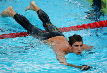 ROME - JULY 28:  Michael Phelps of United States competes in the Men's 200m Butterfly Semi Final during the 13th FINA World Championships at the Stadio del Nuoto on July 28, 2009 in Rome, Italy.  (Photo by Clive Rose/Getty Images)