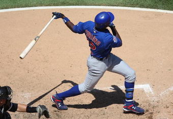 CHICAGO - JUNE 28: Alfonso Soriano #12 of the Chicago Cubs gets a hit against the Chicago White Sox on June 28, 2009 at U.S. Cellular Field in Chicago, Illinois. The White Sox defeated the Cubs 6-0. (Photo by Jonathan Daniel/Getty Images) 
