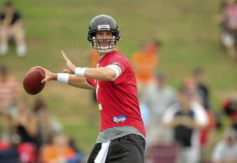 FLOWERY BRANCH, GA - MAY 9: Quarterback Matt Ryan #2 of the Atlanta Falcons attempts a pass during minicamp at the Falcons Complex on May 9, 2009 in Flowery Branch, Georgia. (Paul Abell/Getty Images)