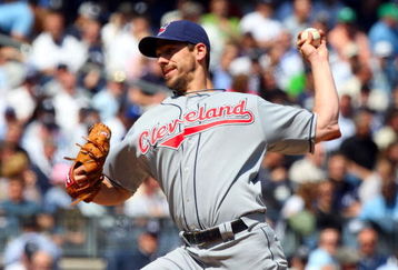 NEW YORK - APRIL 16:  Cliff Lee #31 of the Cleveland Indians pitches against the New York Yankees during opening day at the new Yankee Stadium on April 16, 2009 in the Bronx borough of New York City. This is the first regular season MLB game being played at the new venue which replaced the old Yankee Stadium as the Yankees home field.  (Photo by Jim McIsaac/Getty Images)