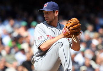 NEW YORK - APRIL 16:  Cliff Lee #31 of the Cleveland Indians pitches against the New York Yankees during opening day at the new Yankee Stadium on April 16, 2009 in the Bronx borough of New York City. This is the first regular season MLB game being played at the new venue which replaced the old Yankee Stadium as the Yankees home field.  (Photo by Jim McIsaac/Getty Images)