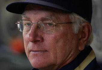 MILWAUKEE - MAY 10: Manager Ken Macha #40 of the Milwaukee Brewers is pictured before a game against the Chicago Cubs on May 10, 2009 at Miller Park in Milwaukee, Wisconsin. The Cubs defeated the Brewers 4-2. (Photo by Jonathan Daniel/Getty Images)