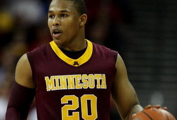 MADISON, WI - JANUARY 15: Lawrence Westbrook #20 of the Minnesota Golden Gophers brings the ball up the court against te Wisconsin Badgers on January 15, 2009 at the Kohl Center in Madison, Wisconsin. Minnesota defeated Wisconsin 78-74 in overtime.  (Photo by Jonathan Daniel/Getty Images)