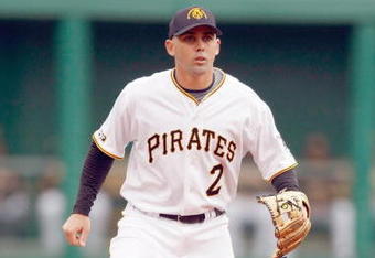 PITTSBURGH - APRIL 13:  Jack Wilson #2 of the Pittsburgh Pirates gets ready infield during the Opening Day game against the Houston Astros at PNC Park on April 13, 2009 in Pittsburgh, Pennsylvania.  (Photo by: Gregory Shamus/Getty Images)