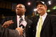 BOSTON - JUNE 17:  Head coach Doc Rivers and Executive Director of Basketball Operations Danny Ainge of the Boston Celtics celebrate after defeating the Los Angeles Lakers in Game Six of the 2008 NBA Finals on June 17, 2008 at TD Banknorth Garden in Boston, Massachusetts. NOTE TO USER: User expressly acknowledges and agrees that, by downloading and/or using this Photograph, user is consenting to the terms and conditions of the Getty Images License Agreement.  (Photo by Elsa/Getty Images)