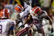 TALLAHASSEE, FL - NOVEMBER 29:  Cornerback Janoris Jenkins #29 of the Florida Gators celebrates his interception with teammate Joe Haden #5 against the Florida State Seminoles during the first half at Bobby Bowden Field at Doak Campbell Stadium on November 29, 2008 in Tallahassee, Florida. The Gators defeated the Seminoles 45-15. (Photo by Marc Serota/Getty Images)