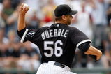 CHICAGO, IL - JULY 23: Pitcher Mark Buehrle #56 of the Chicago White Sox pitches in the 9th inning as he pitches a perfect game against the Tampa Bay Rays at U.S. Cellular Field on July 23, 2009 in Chicago, Illinois. The White Sox defeated the Rays 5-0, as Buehrle became the 18th pitcher in 132 years of major league baseball to throw a perfect game. (Photo by Scott Boehm/Getty Images)