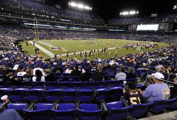 BALTIMORE - AUGUST 28:  The Atlanta Falcons play against the Baltimore Ravens August 28, 2008 at M&T Bank Stadium in Baltimore, Maryland.  (Photo by Greg Fiume/Getty Images)