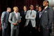 LOS ANGELES, CA - JULY 15: ***EXCLUSIVE*** Musician Stevie Winder (C) poses with (L-R) Los Angeles Lakers Jordan Farmar, Derek Fisher, Sasha Vujacic, Kobe Bryant, Luke Walton, Shannon Brown, and Josh Powell during the 2009 ESPY awards held at Nokia Theatre LA Live on July 15, 2009 in Los Angeles, California. The 17th annual ESPYs will air on Sunday, July 19 at 9PM ET on ESPN. (Photo by Kevork Djansezian/Getty Images for ESPY)