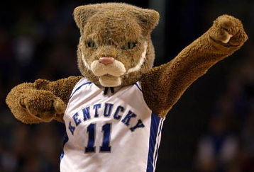 LEXINGTON, KY - NOVEMBER 27: The Kentucky Wildcats mascot performs during the game against the Stony Brook Seawolves on November 27, 2007 at Rupp Arena in Lexington, Kentucky.  (Photo by Andy Lyons/Getty Images)