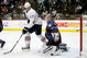 DENVER - MARCH 19: Dustin Penner #27 of the Edmonton Oilers looks to redirect the puck as goaltender Peter Budaj #31 of the Colorado Avalanche makes a kick save during NHL action at the Pepsi Center on March 19, 2009 in Denver, Colorado. (Photo by Doug Pensinger/Getty Images)