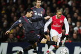 LONDON - NOVEMBER 01:  Dudu (L) of CSKA Moscow tackles Gael Clichy (R) of Arsenal during the UEFA Champions League Group G match between Arsenal and CSKA Moscow at The Emirates Stadium on November 1, 2006 in London, England.  (Photo by Phil Cole/Getty Images)